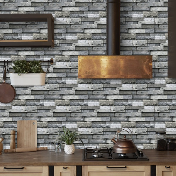 Marble Wall Stickers Home Decoration Self-adhesive Wallpaper, Kitchen Bathroom Backsplash PVC Removable Without Leaving Glue