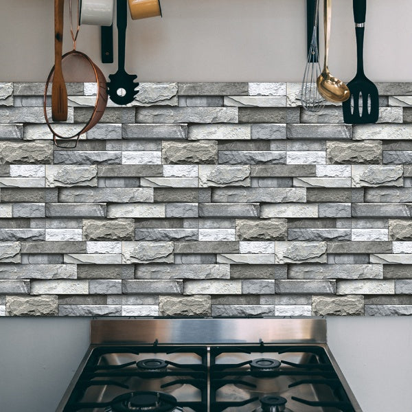 Marble Wall Stickers Home Decoration Self-adhesive Wallpaper, Kitchen Bathroom Backsplash PVC Removable Without Leaving Glue