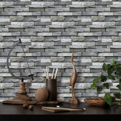 Marble Wall Stickers Home Decoration Self-adhesive Wallpaper, Kitchen Bathroom Backsplash PVC Removable Without Leaving Glue